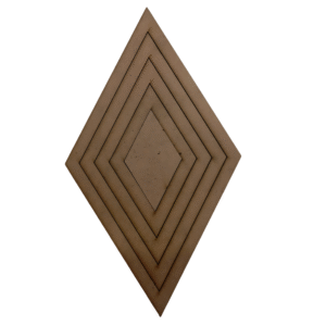 12 inch 2mm thick 12mm .v.MDF 12inch 2m Frame rhombus shape