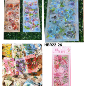 3D Flower sheet 6 pcs sticker