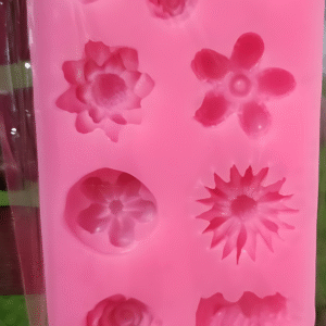 12 cavity pink flower mould