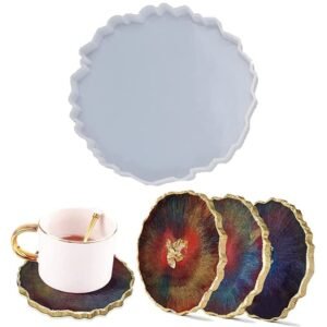 4inch new agated coaster mould 10cm 7mm depth .SRN18