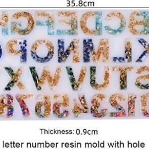 Alphabet mould with hole 34×19 cm 7mm depth jE