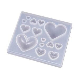Multi heart silicone mould 5×5.5inch 5mm depth min qty 12pcs..EO.