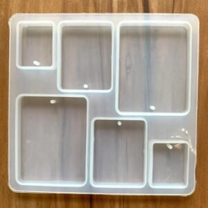 6 cavity Rectangle mould 10.8×10.2cm 6mm depth min qty 12pcs..UN. SKU: SRN255