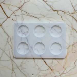 6 cavity round agate Rakhi mould min qty 12pcs..PO SKU: SRN291