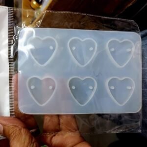 6 cavity heart rakhi mould min. Qty 12pcs..PO. SKU: SRN293