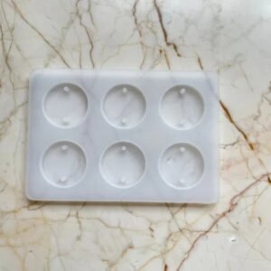6 cavity Round Rakhi Mould min qty 12pcs..PO. SKU: SRN296