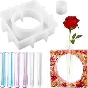square planter mould with tube 5x5inch min qty 12pcs..seo. SKU: SRN128
