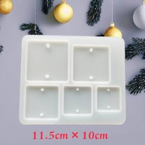 5 Cavity Square Rakhi Mould 3mm Depth SKU: SRN 343