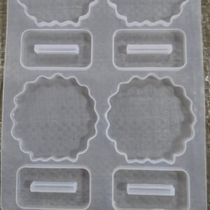 srn355 4 cavity Round agate 2.5 inch frame mould