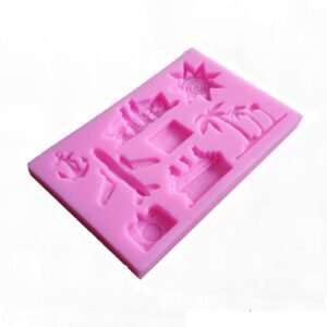 Pink 10 cavity mould size-9.5*6cm