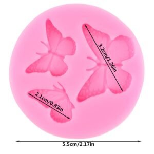 Pink cavity butterfly mould size-5.6*5.5*0.9