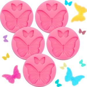 Pink 2cavity buterfly mould size-5.5*0.8
