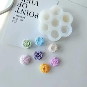 7 cavity flower pink mould