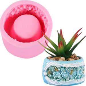 Pink planter mould size-7.3*4.3*4.3