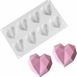 HBR35A-2 8 cavity Heart mould min qty 12pcs