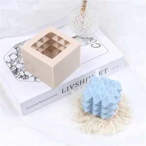Cube Diamond Candle /.x sje /Size7.4*7.4*6