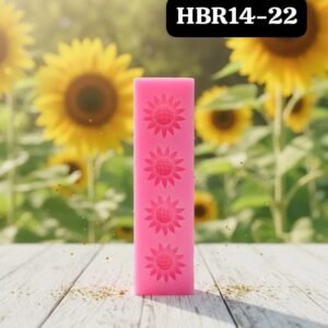 Pink 4 cavity flower mould